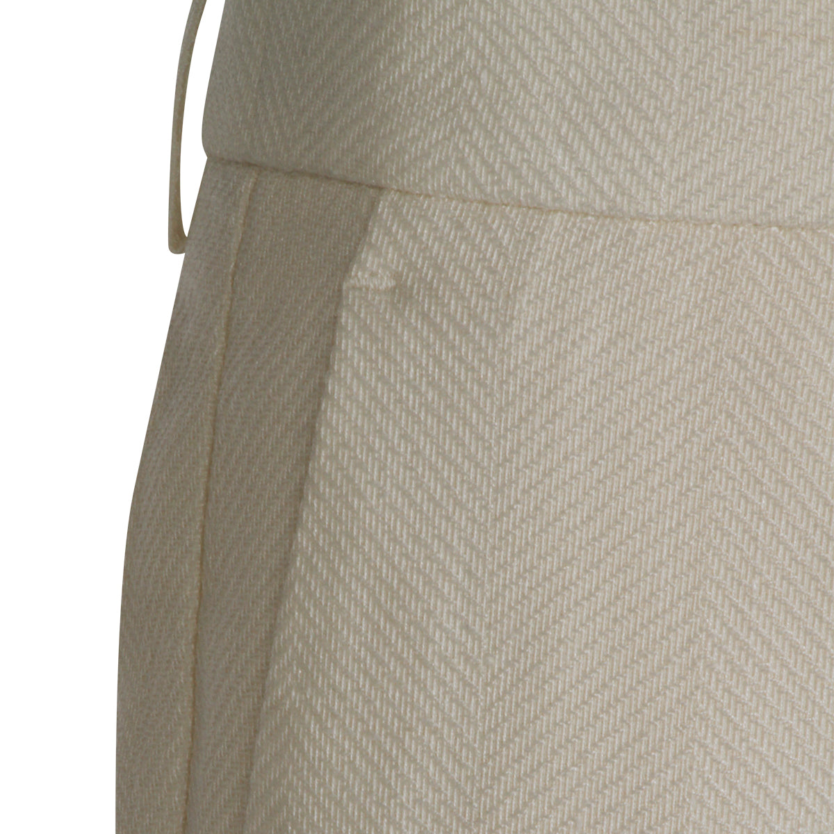 WHITE WOOL PANTS