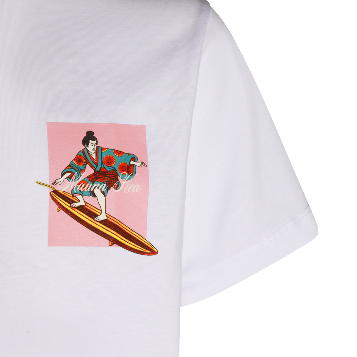 WHITE COTTON PRINTED T-SHIRT