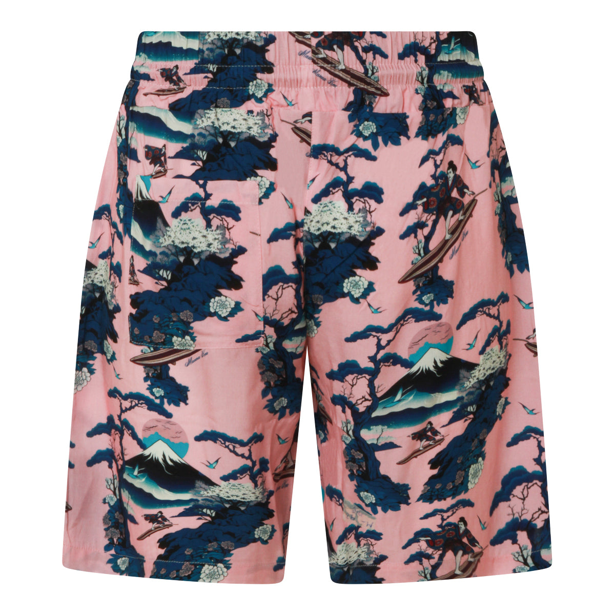 PINK VISCOSE MULTICOLOR SHORTS