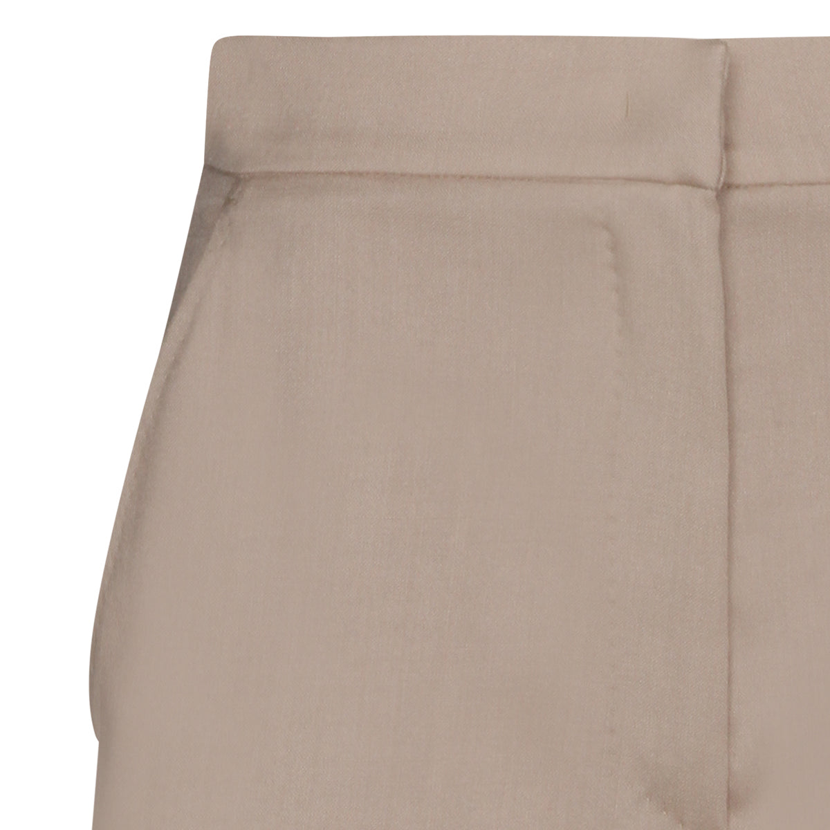 BEIGE WOOL BLEND SHORTS