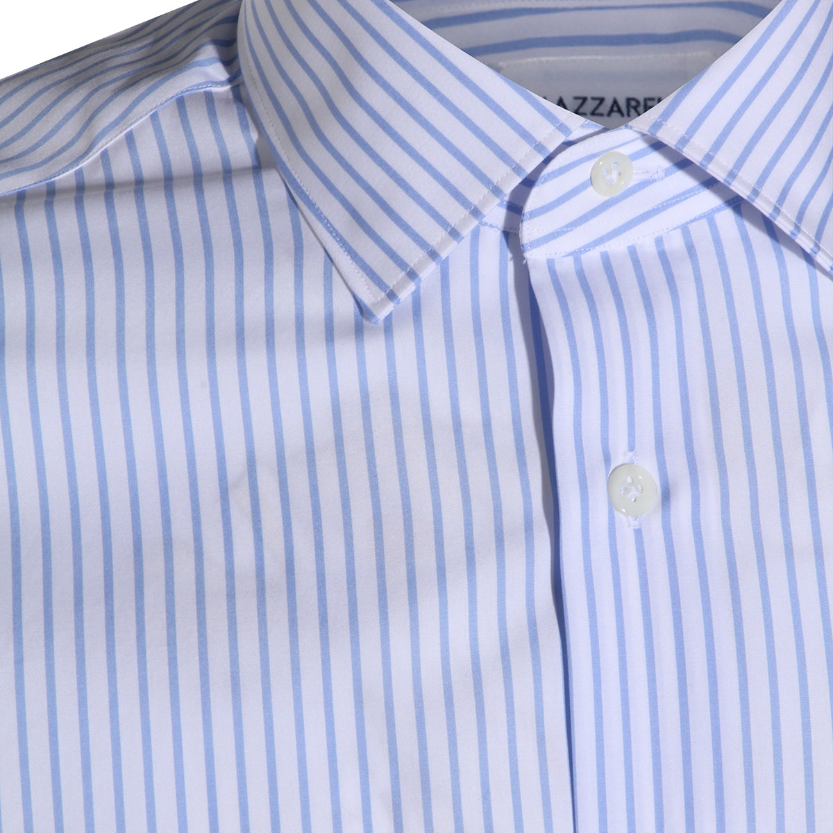 WHITE AND LIGHT BLUE COTTON SHIRT