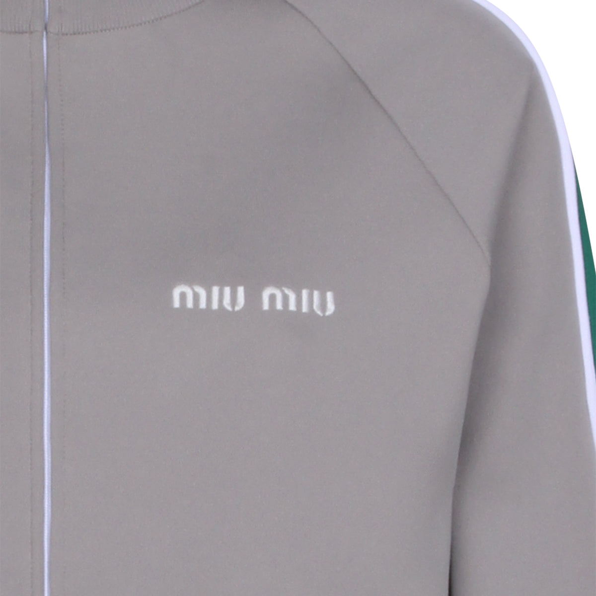 GREY AND GREEN SWEATSHIRT