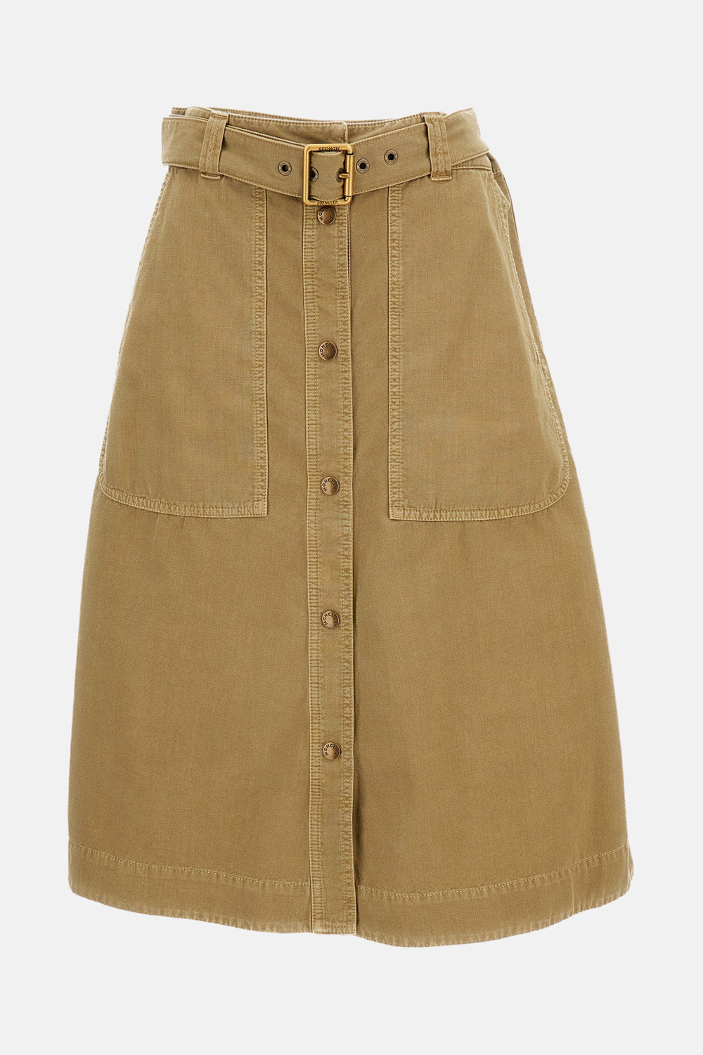 COTTON MIDI SKIRT WITH BELT