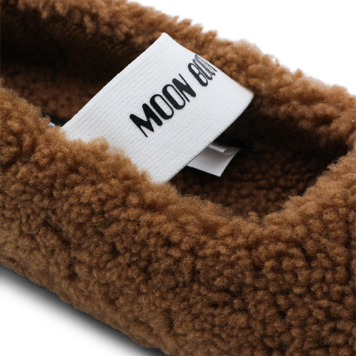 COGNAC SHEARLING BALLERINA