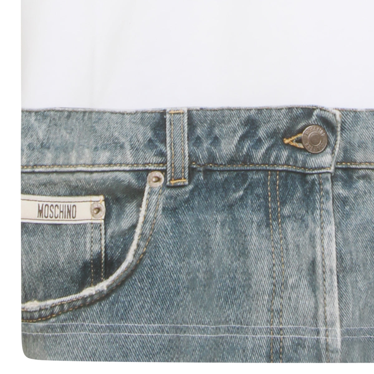 WHITE COTTON T-SHIRT