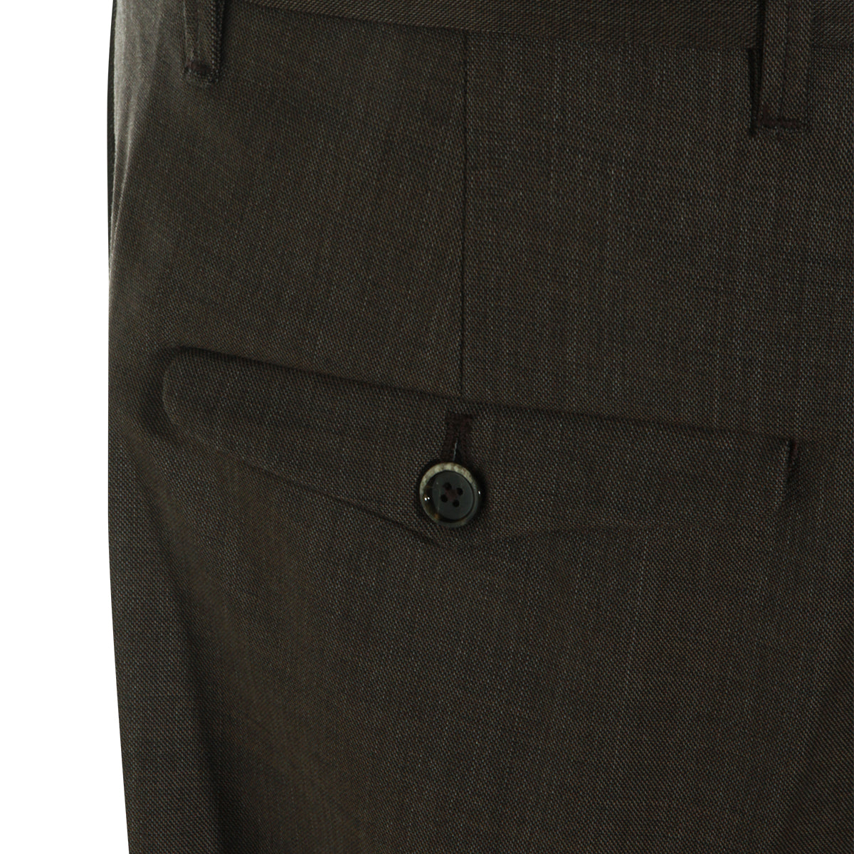 BROWN WOOL STRETCH PANTS