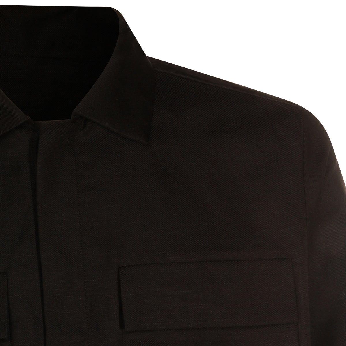 BLACK WOOL CASUAL JACKET