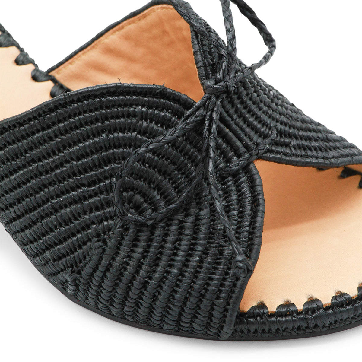BLACK ODETT SANDALS