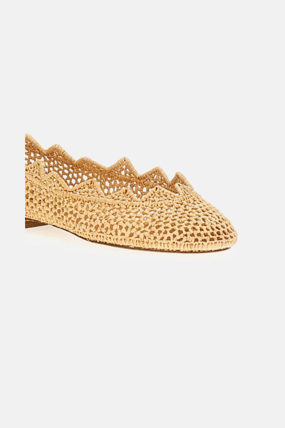 RAFFIA BALLET FLATS