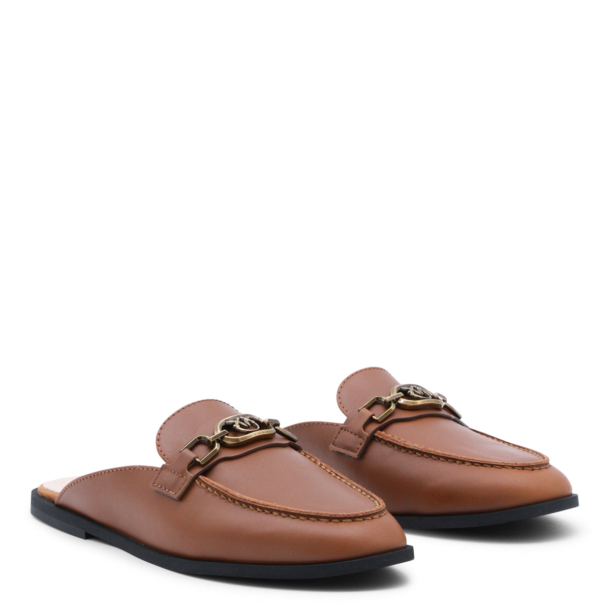BROWN LEATHER NATY 09 FLATS