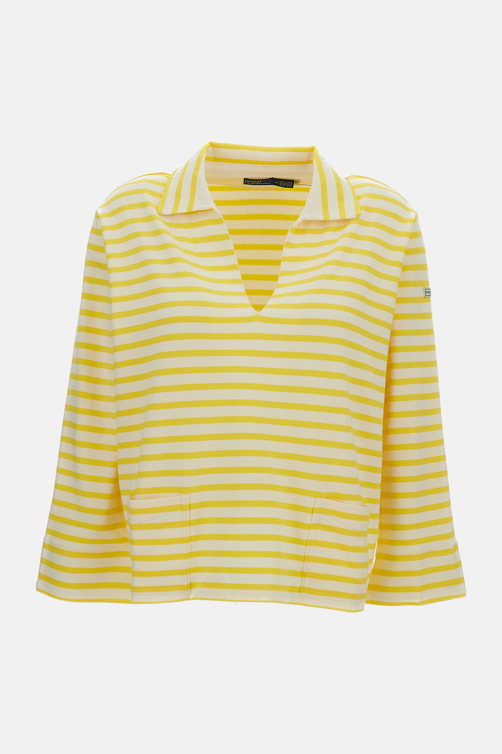 V-NECK STRIPED T-SHIRT