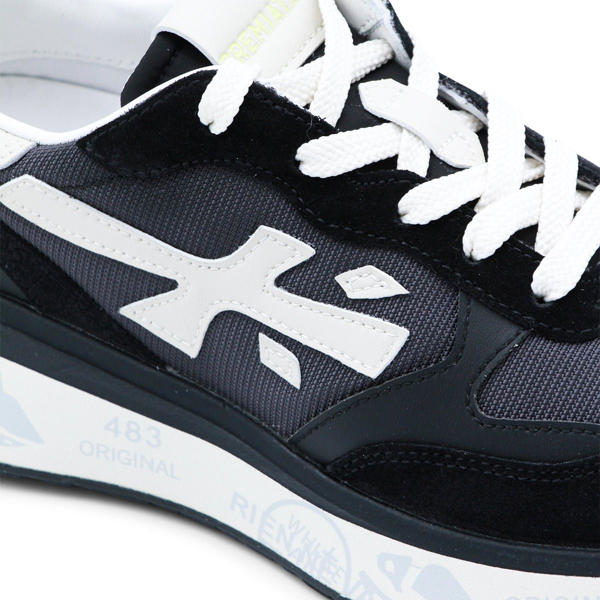 NAVY LEATHER LAURYN SNEAKERS
