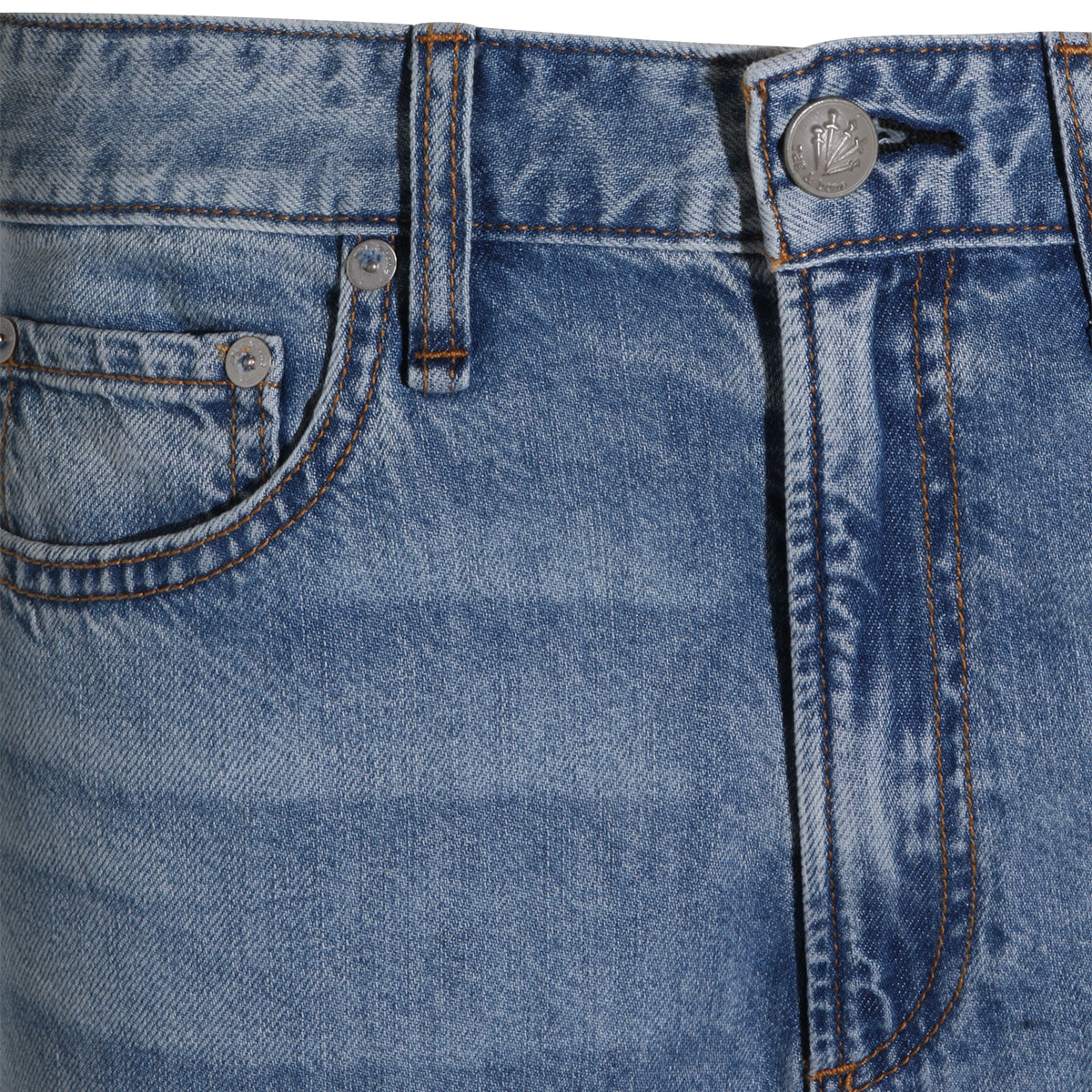 MID BLUE COTTON JEANS
