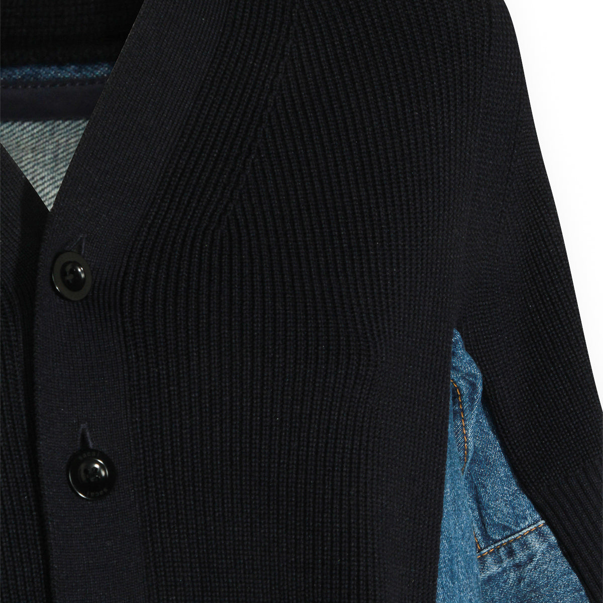 DARK BLUE AND DENIM KNITWEAR