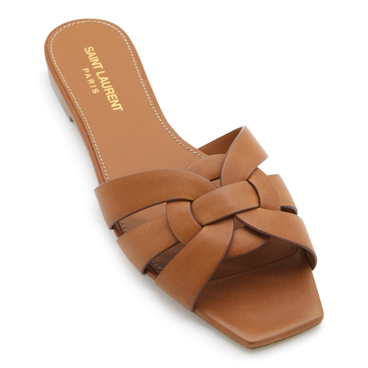 BROWN LEATHER TRIBUTE 05 FLATS
