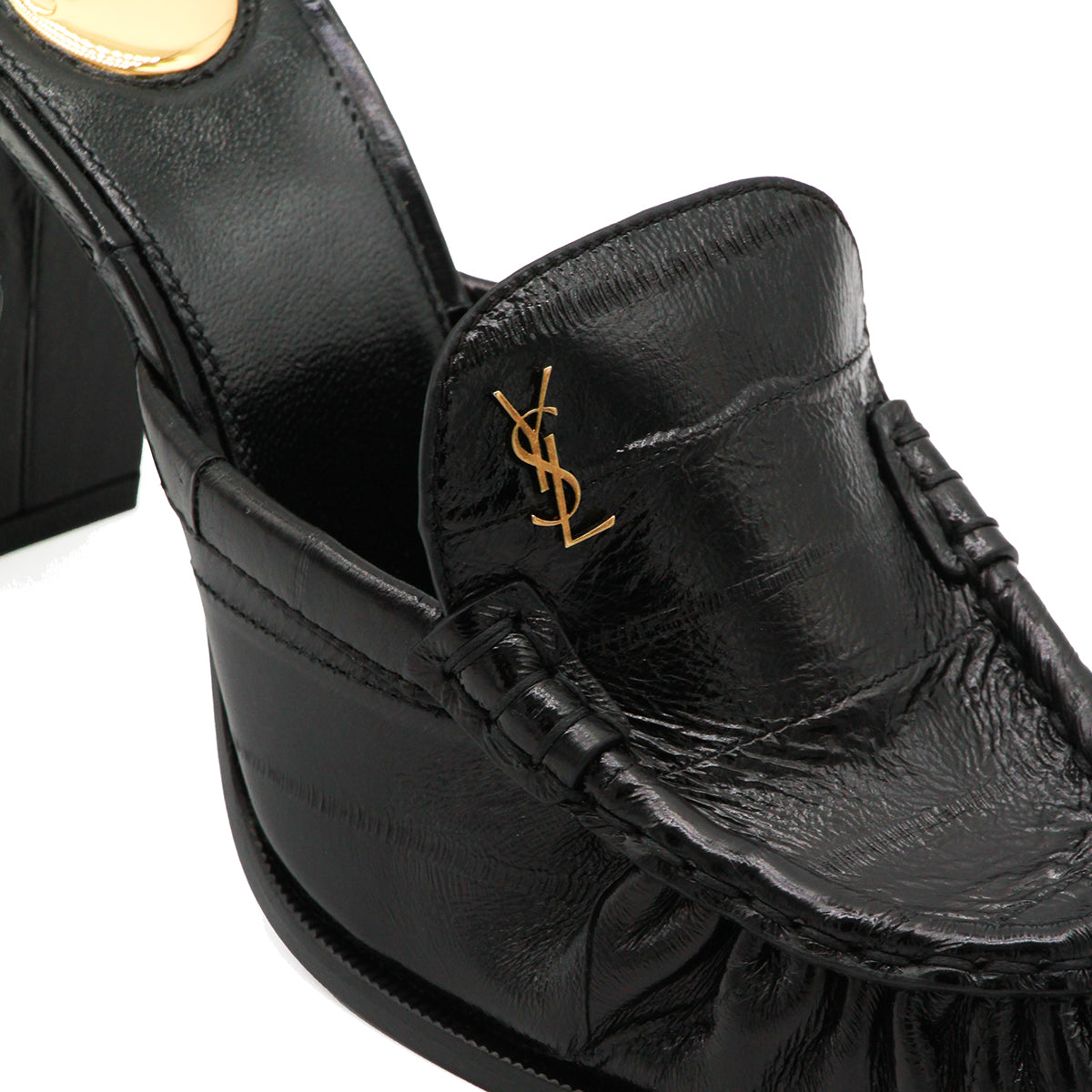 BLACK LEATHER LOAFERS