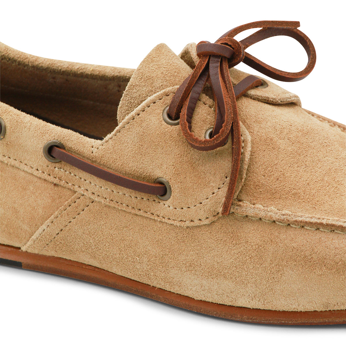 BEIGE CAMEL SUEDE OWEN LOAFERS
