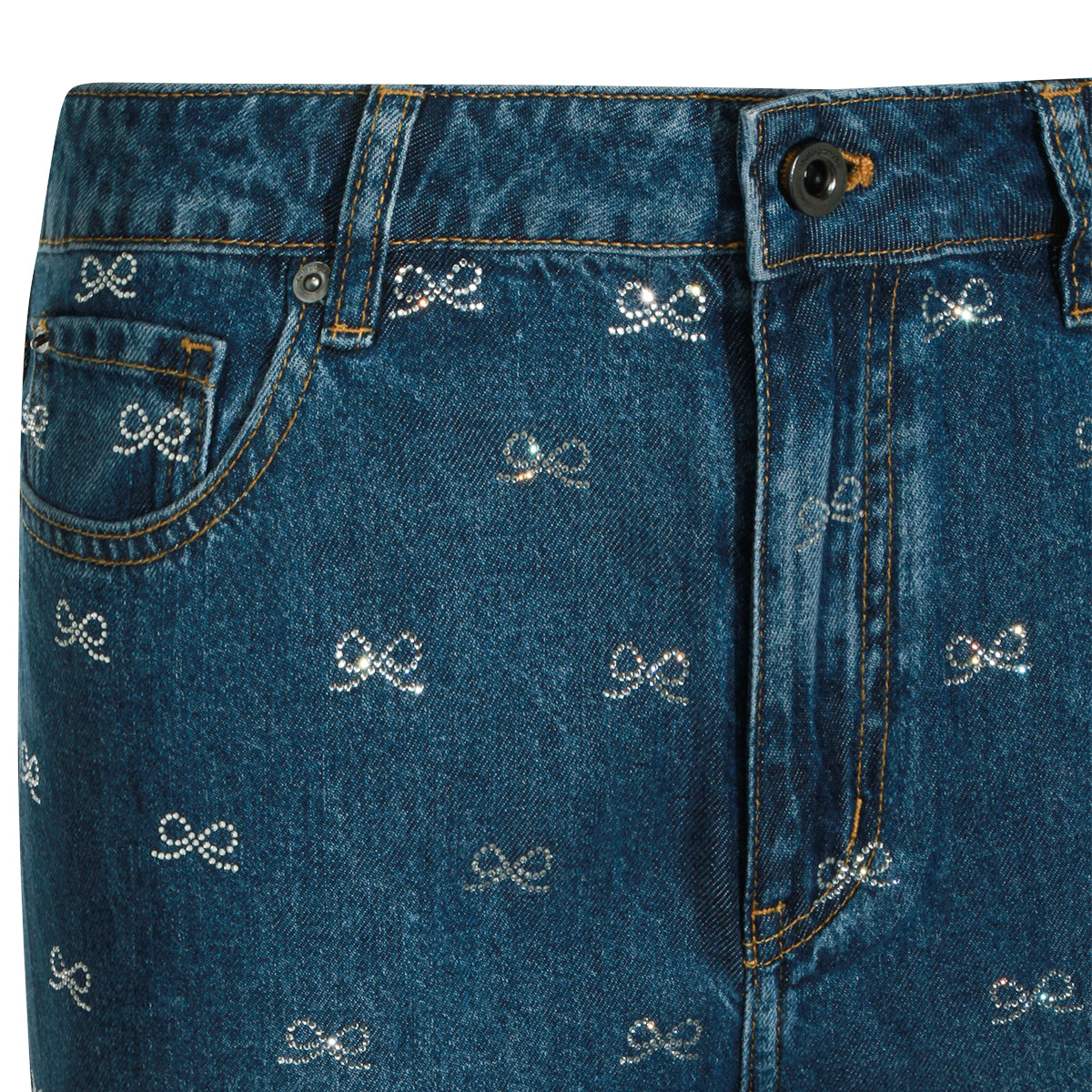 DARK BLUE COTTON DENIM JEANS