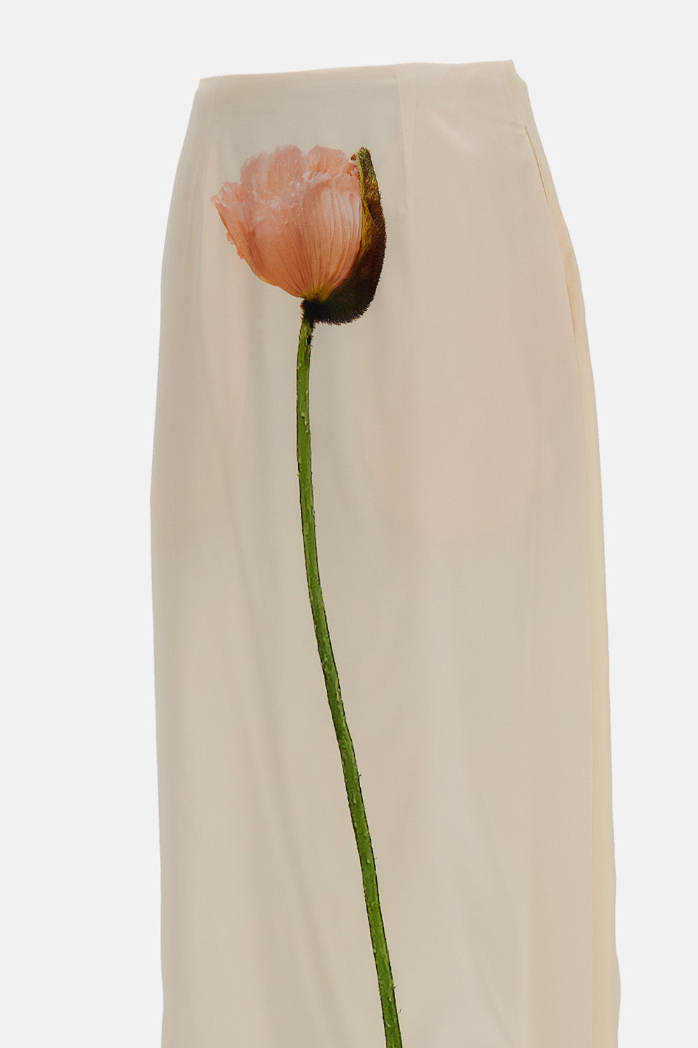 POPPY MOTIF PENCIL SKIRT