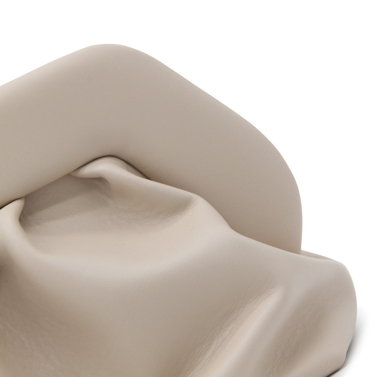 CREAM VEGAN LEATHER BIOS CLUTCH