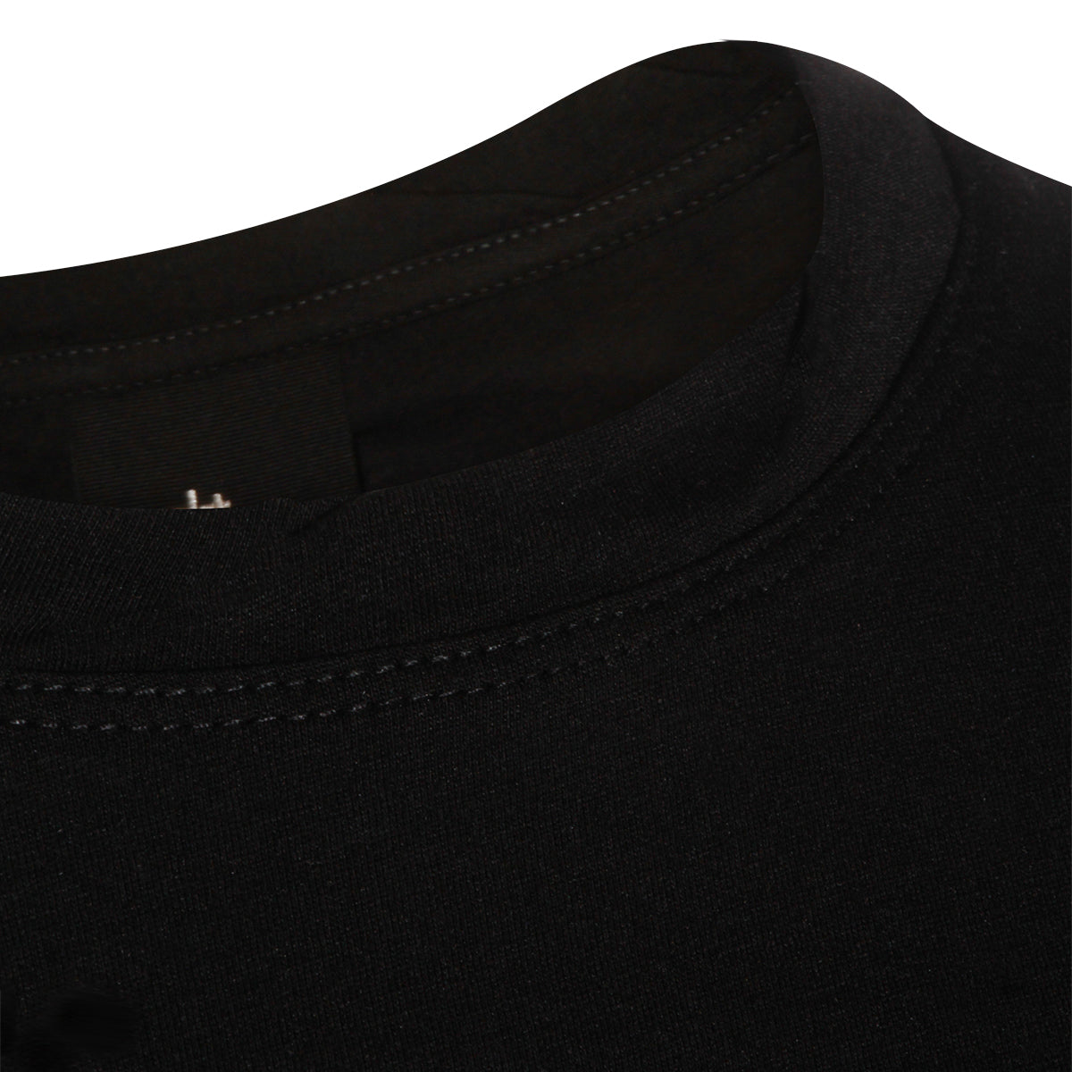 BLACK COTTON BLEND T-SHIRT