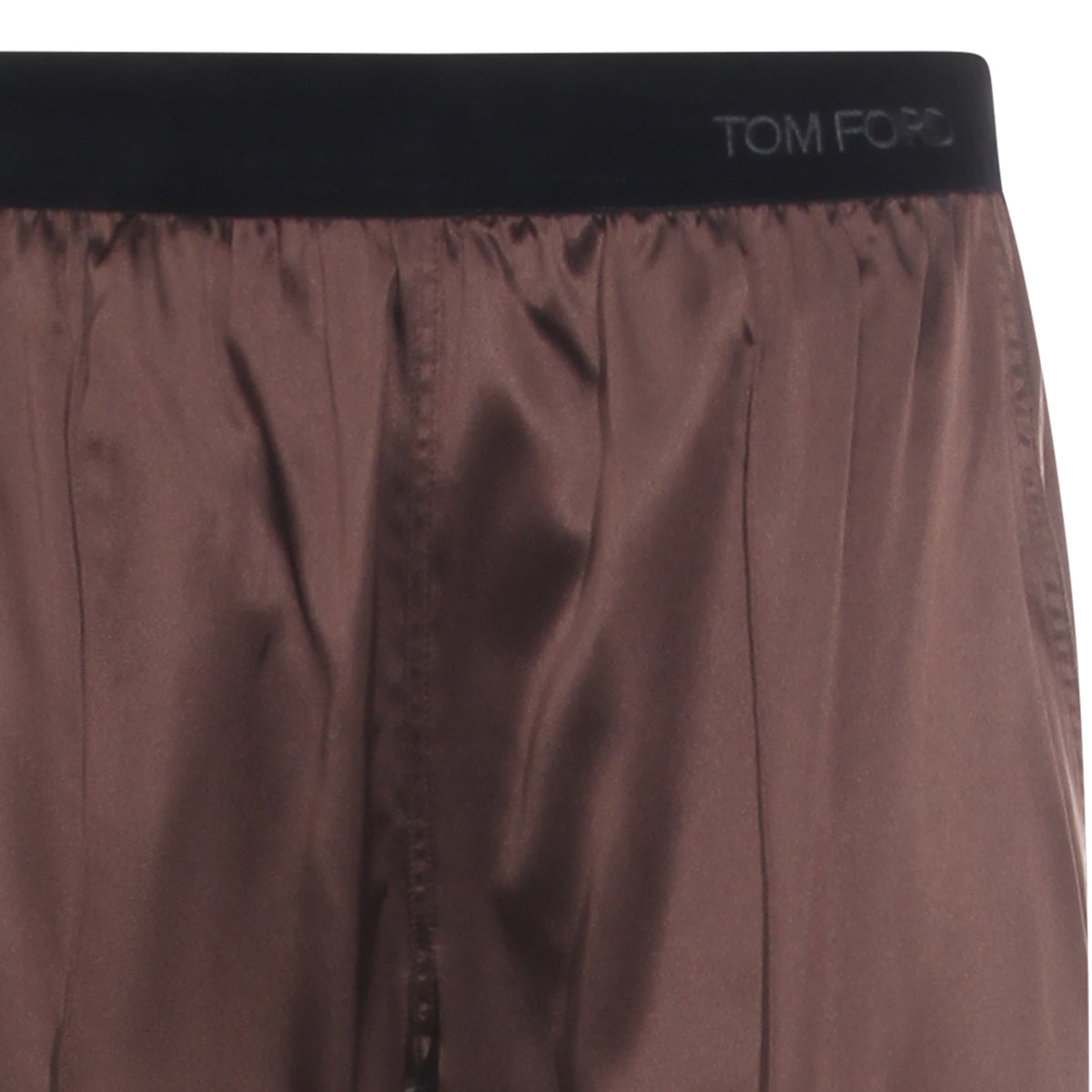BROWN SILK PANTS