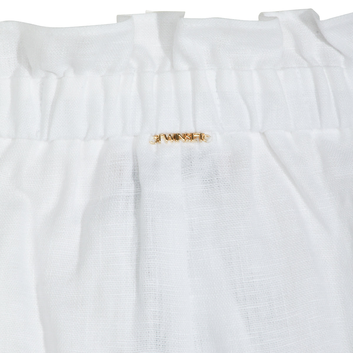 WHITE LINEN SHORTS