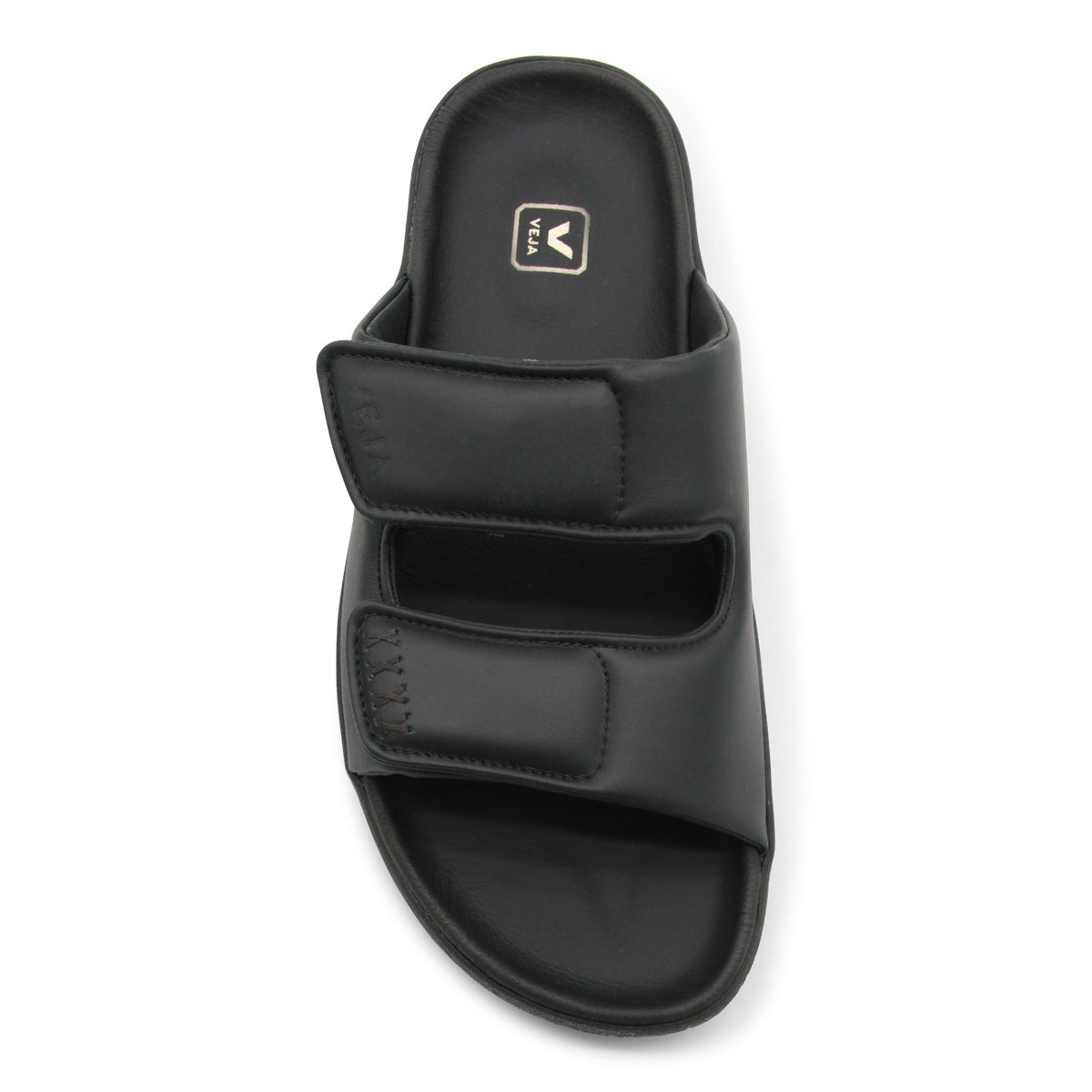 BLACK LEATHER ETNA BOLD SANDALS