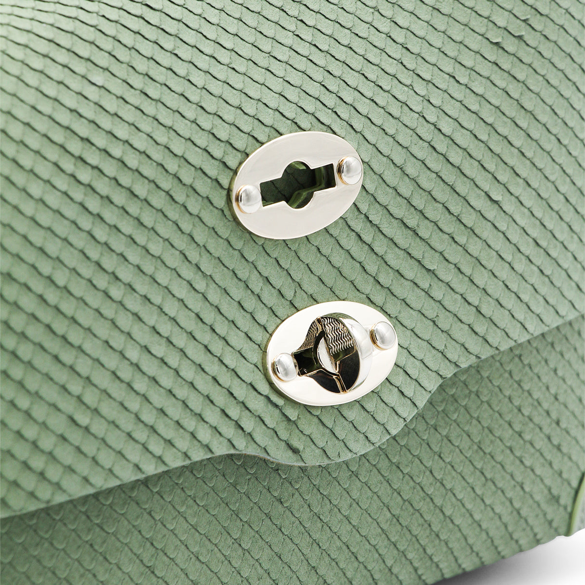GREEN LEATHER POSTINA BABY TOP HANDLE BAG