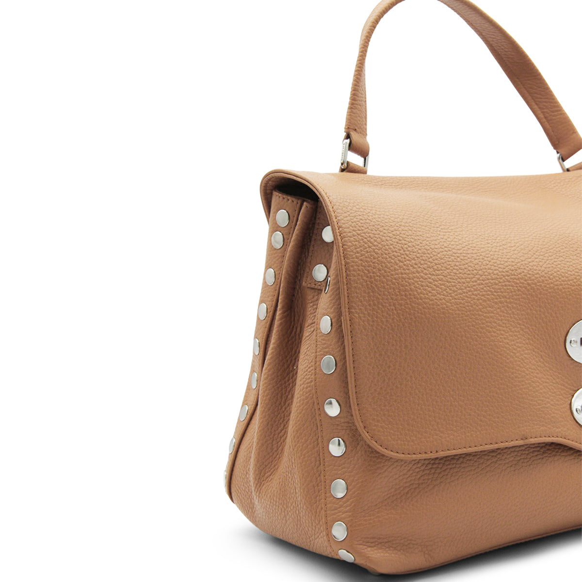 BEIGE LEATHER POSTINA BABY TOP HANDLE BAG
