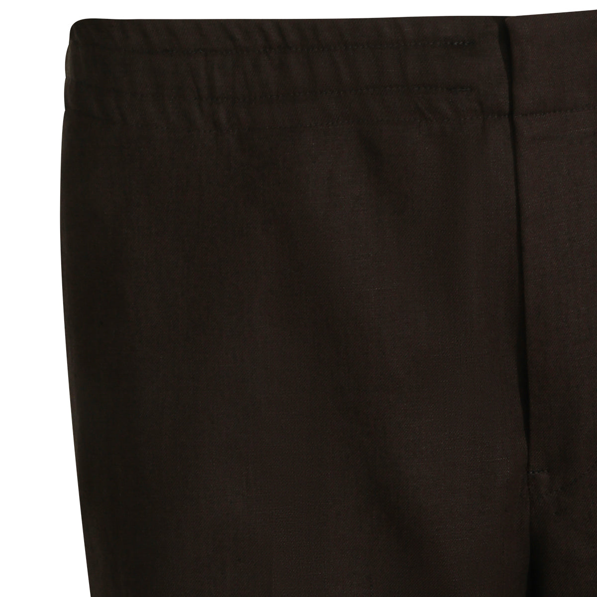 DARK BROWN LINEN SHORTS
