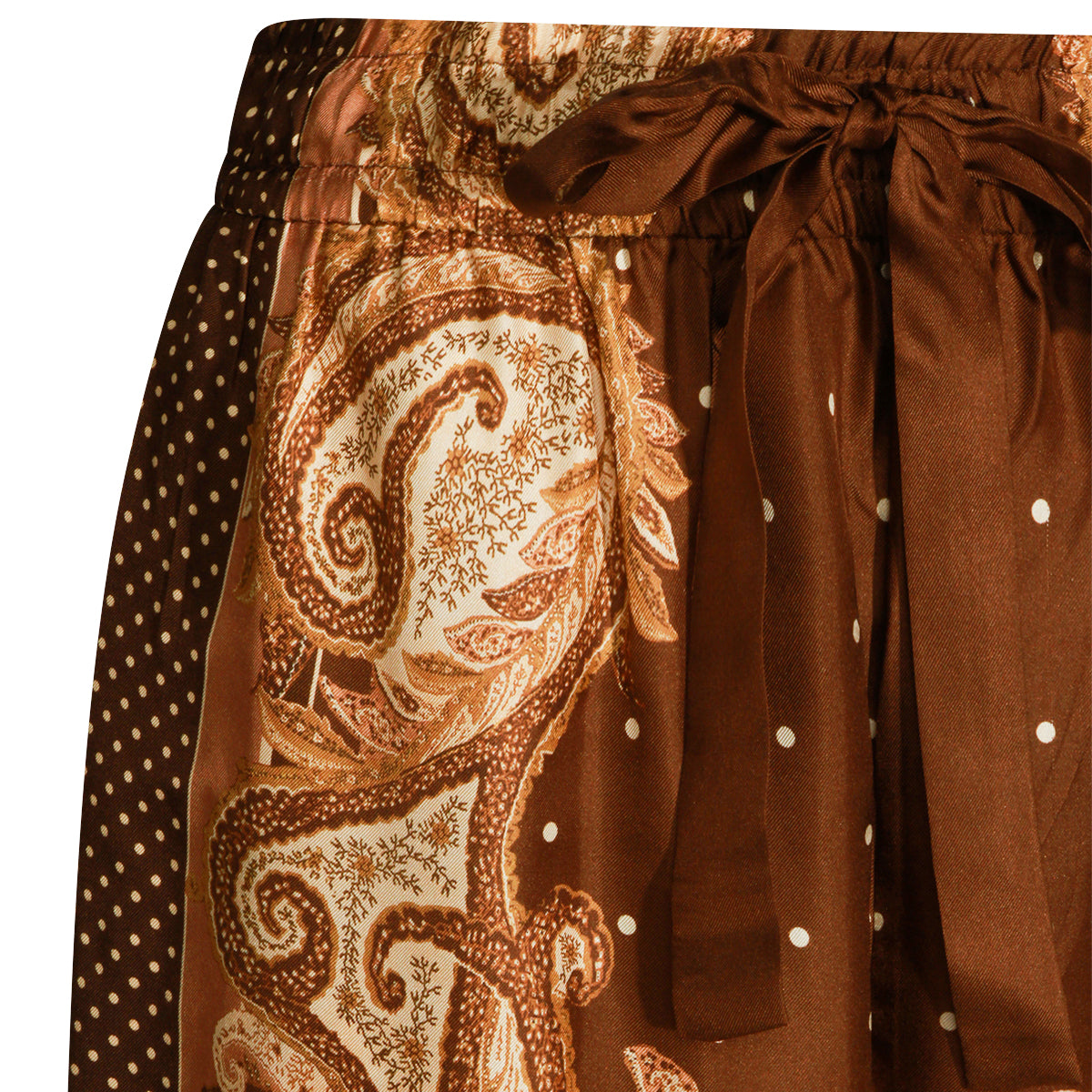 BROWN SILK PANT
