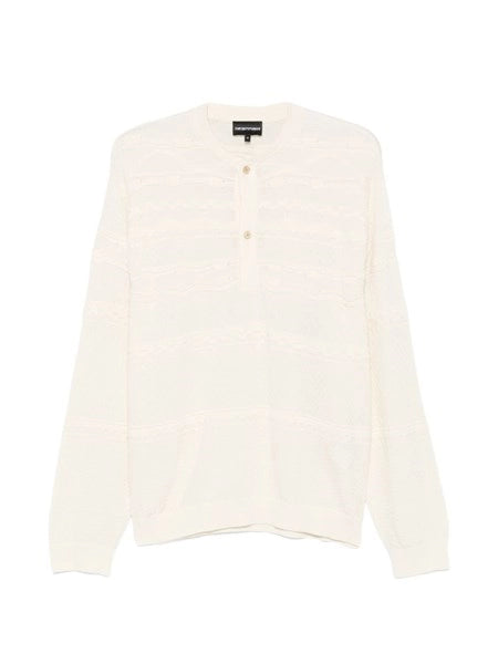 Maglione con collo serafino