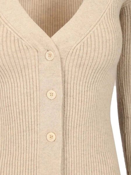 Cardigan in misto lana a coste Gioiosa