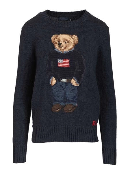 Maglia Polo Bear in cotone e lino