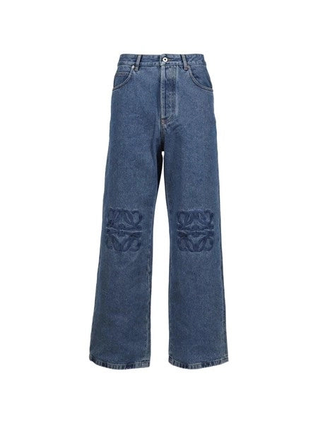 Jeans baggy Anagram in denim