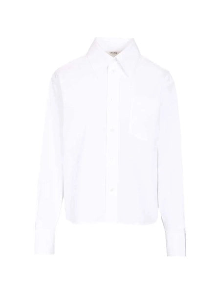 Camicia corta in popeline di cotone