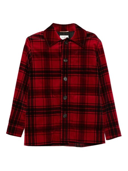 Giacca tartan in velluto