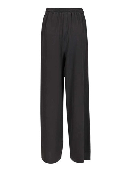 Pantalone largo in seta lavata "Genero"