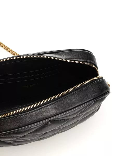 Camera bag in pelle trapuntata