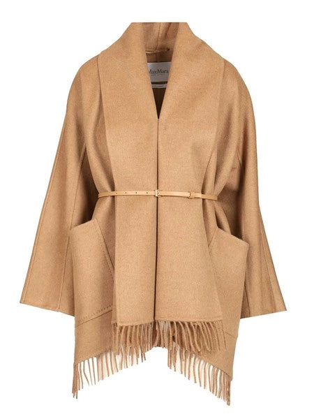 Cappotto cardigan in cammello