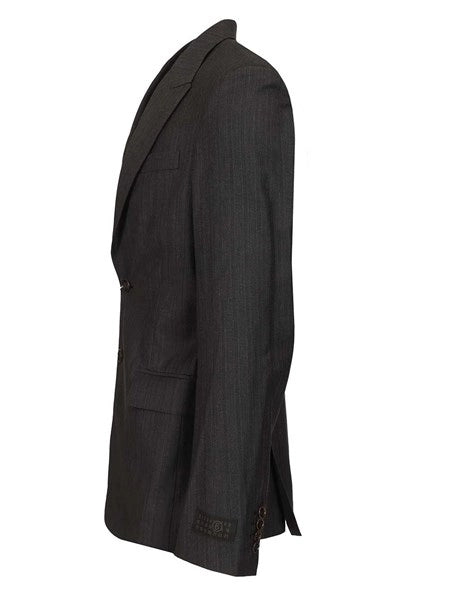Blazer in lana e cotone