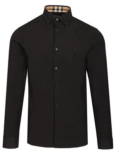 Camicia slim fit in cotone elasticizzato