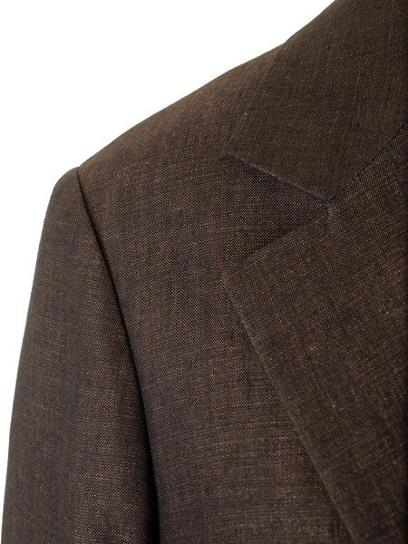 Giacca sartoriale monopetto in lino