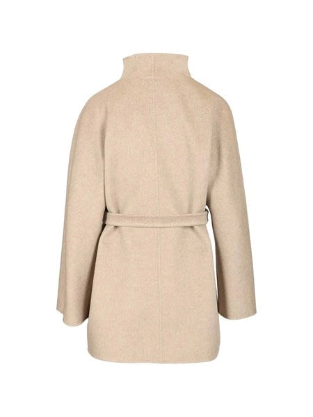 Cappotto cardigan corto in cashmere
