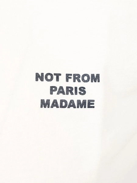 T-shirt con slogan a contrasto