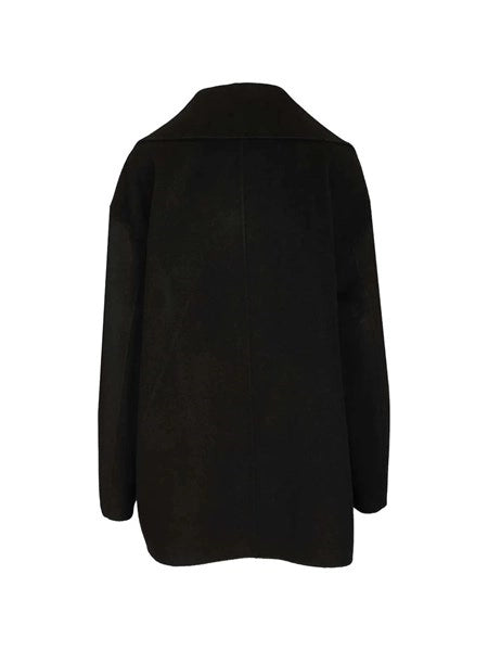 Giaccone doppiopetto in lana e cashmere