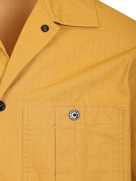 Overshirt in ripstop di cotone trattato con resina