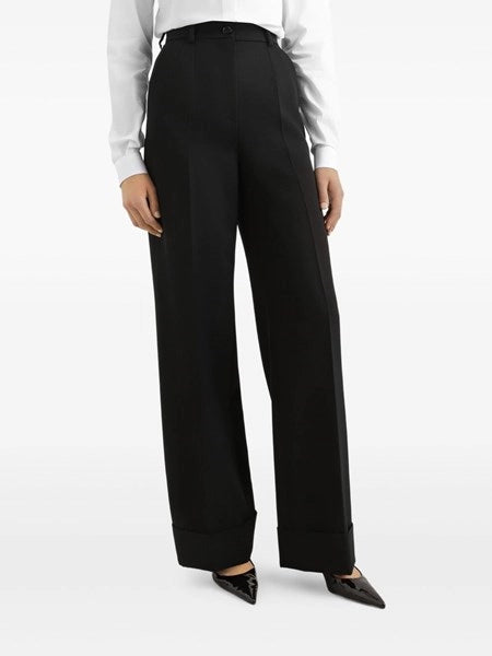 Pantaloni in gabardina di lana