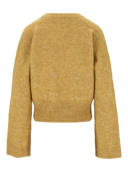 Maglia in mohair a V profondo
